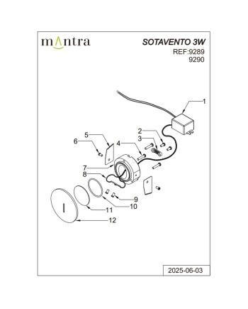 SOTAVENTO * BAÑADOR PARED LED 3W 3000K IP42 R BLANCO